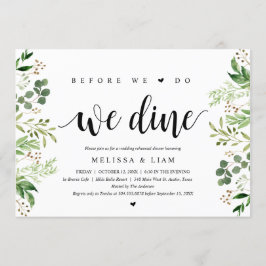 Convite Antes de Fazermos, Jantamos, Verdura, Jantar de Re