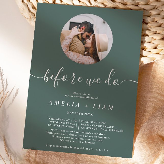 Convite Antes de fazermos o janto de ensaio verde de image (Criador carregado)