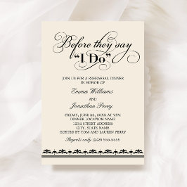 Convite Antes Que Digam Que Faço Janto De Ensaio Preto