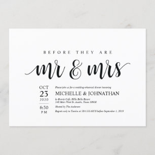 Convite Antes que estejam o Sr. e a Sra. ensaio convidam