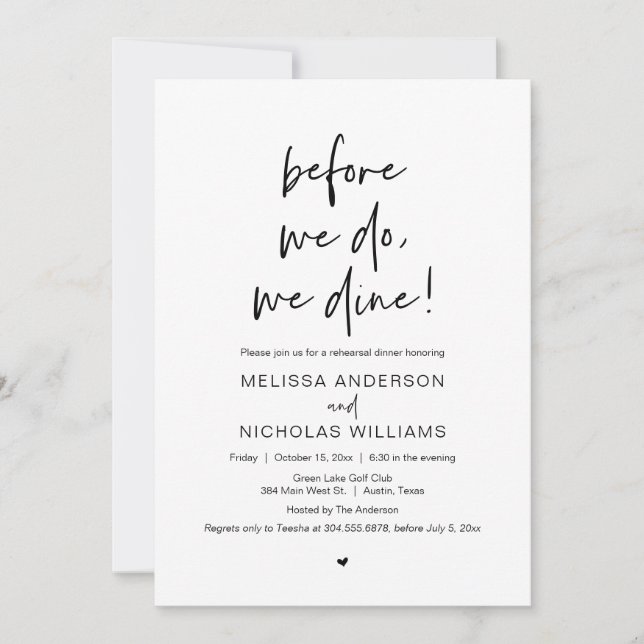 Convite Antes Que O Façamos, Comemos, Jantamos No Ensaio D (Frente)