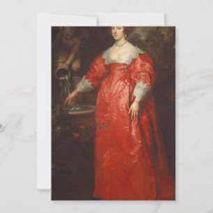Convite Anthony van Dyck - Retrato de uma senhora desconhe