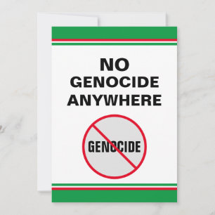 Convite Anti-Genocídio Sem Genocídio em Nenhum Lugar Fale