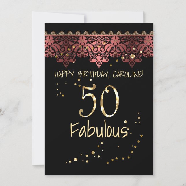 Convite Anticorpos românticos românticos de rendas rosas d (Frente)