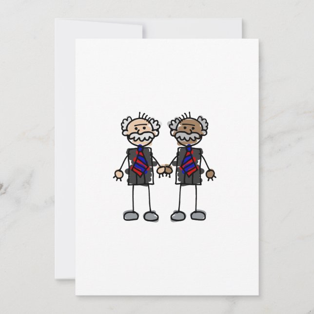 Convite Antigo Casal Interracial (Frente)