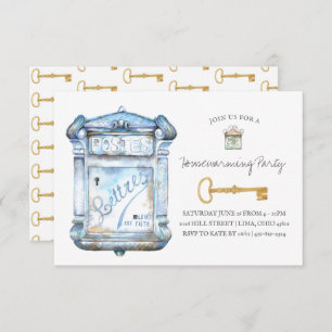 Convite antigo do Housewarming da caixa postal