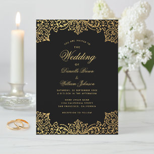 Convite Antigo Ouro Preto Elegante Roteiro Casamento Vinta