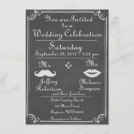 Convite antigo para Casamento de Chalkboard