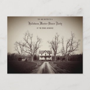 Convite antigo personalizado de Halloween para cas