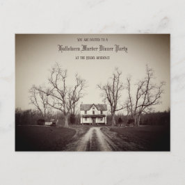 Convite antigo personalizado de Halloween para cas