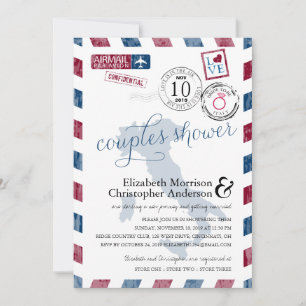 Convite Antiguidade Airmail Itália   Chá casais