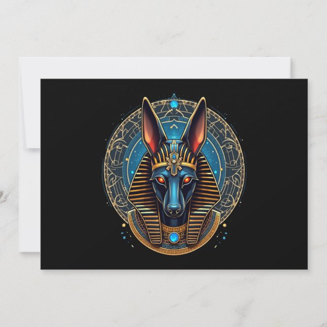 Convite Antiguidade egípcia Deus Anubis, mitologia egípcia (Frente)