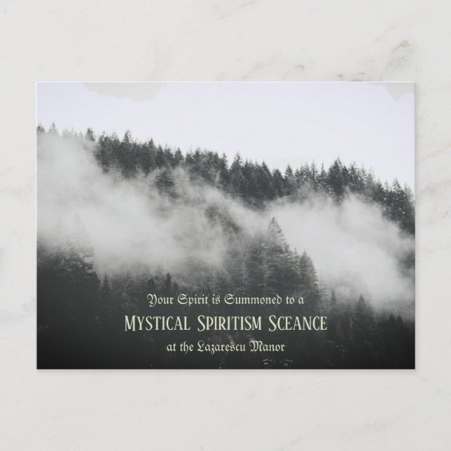 convite antiquado personalizado do Halloween (Frente)