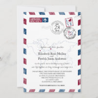 Antique Airmail New Jersey e França | Casamento