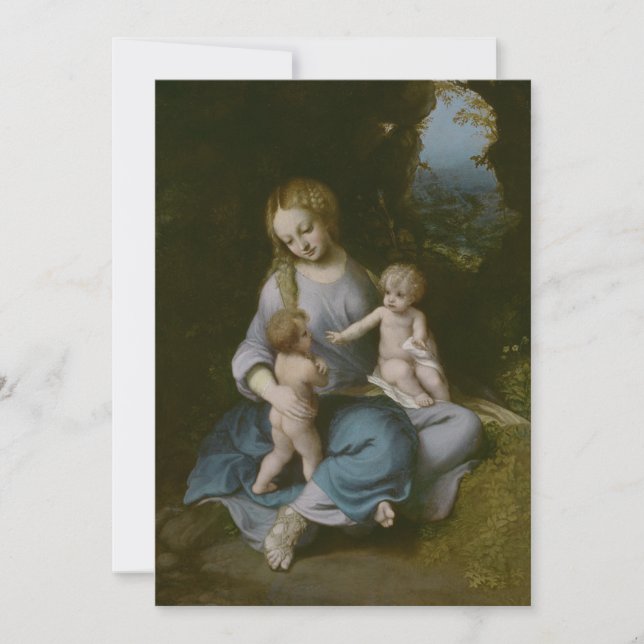 Convite Antonio da Correggio - Madonna e Criança com  (Frente)