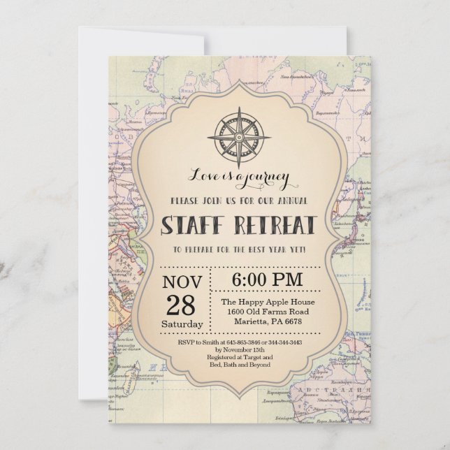 Convite anual de retenção de Funcionarios viagem (Frente)