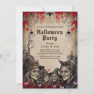 Convite Anual para Festa de Adultos de Halloween c