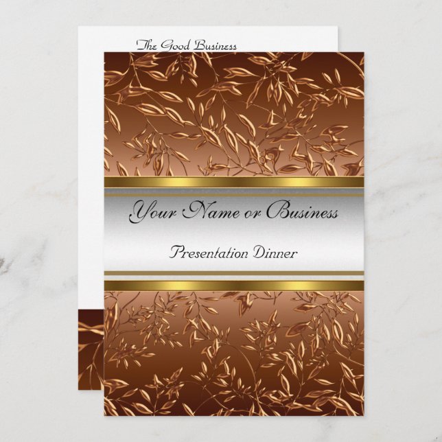Convite anual para Janto de apresentação de negóci (Frente/Verso)
