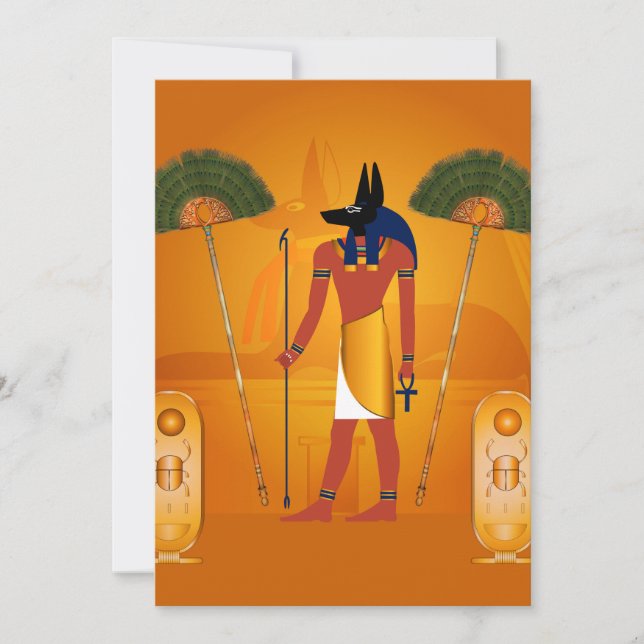 Convite Anubis, egípcio antigo (Frente)
