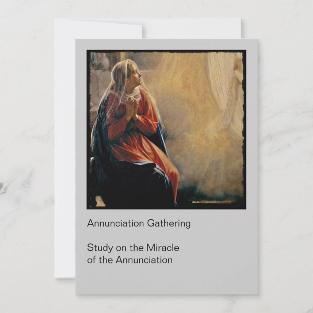 Convite Anunciação de Mary (Frente)