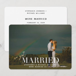 Convite Anunciamento De Fotos De Casamento Branco