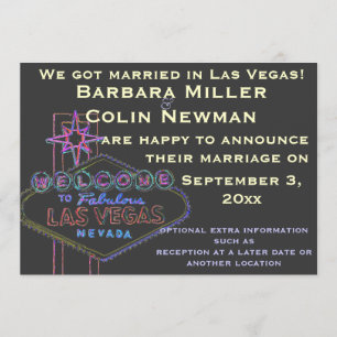 Convite Anunciando nosso casamento em Las Vegas