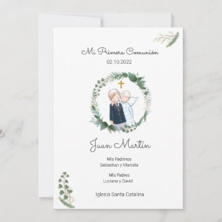 Convite Anuncio Comunión estampa estampita 