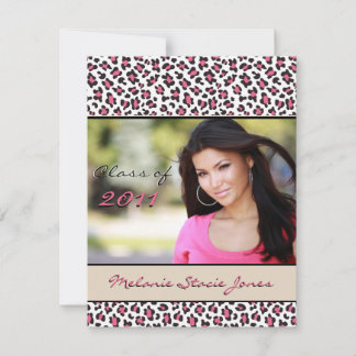 Convite Anúncio/Convite para Formando na moda - Leopardo