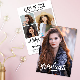 Convite Anúncio/Convite para Graduação de Fotos