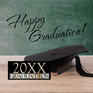 Convite Anúncios/Convites de festas de Graduação [Preto]