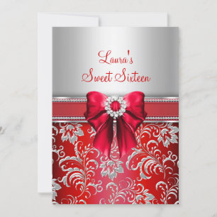 Convite Anúncios de Arco Vermelho e Diamante Brilhante dos