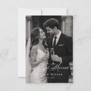 Convite Anúncios de casamento com foto clássica de Nós nos