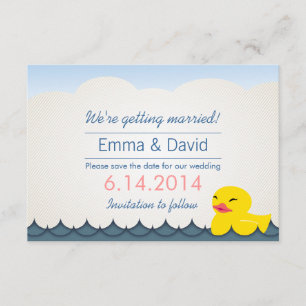 Convite Anúncios de Classy Rubber Duck Save the Date