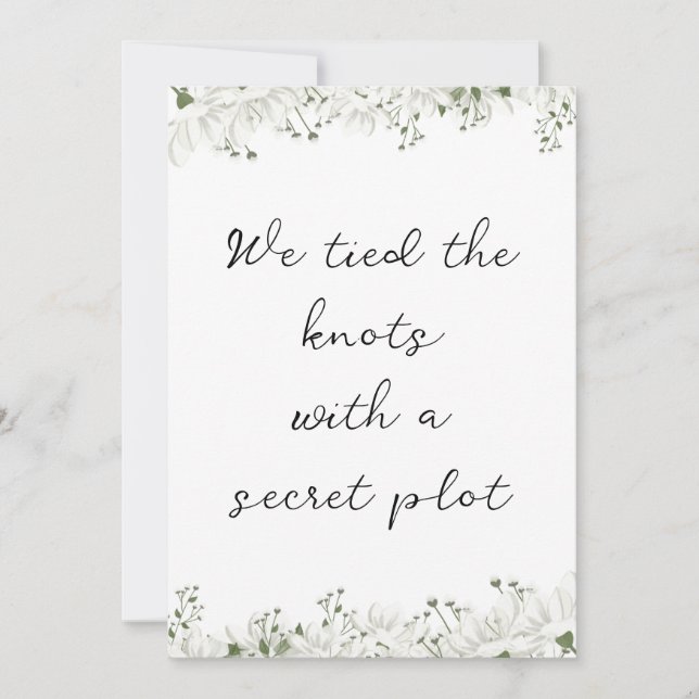 Convite anúncios de fuga de recém-casados modernos (Frente)