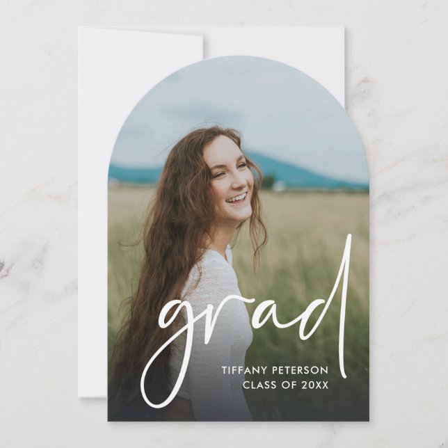 Convite Anúncios de Graduação de Fotos do Segundo grau de  (Frente)