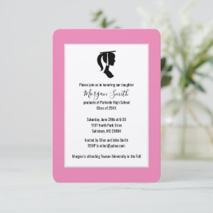 Convite Anúncios de Graduação em Silhouette do formando