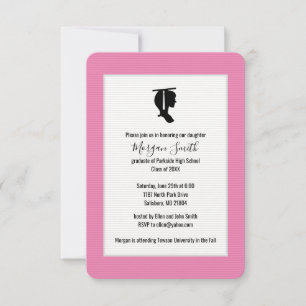 Convite Anúncios de Graduação em Silhouette do formando