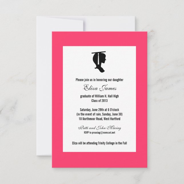 Convite Anúncios de graduação (para Patti) (Frente)