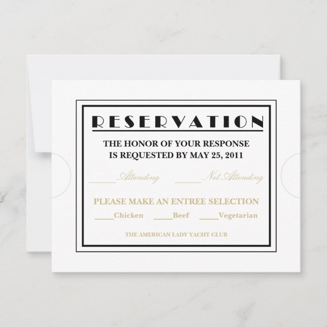 Convite Anúncios de resposta de tíquete de admissão (Frente)