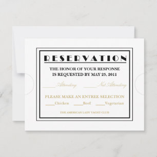 Convite Anúncios de resposta do tíquete de admissão