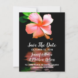 Convite Anúncios de Save the Date de Hibisco Tropical