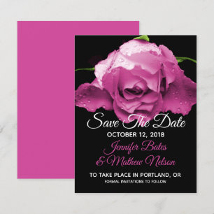 Convite Anúncios de Save the Date Rosa Rosa