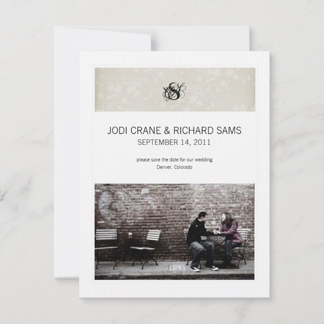 Convite Anúncios de Save the Date Simples (Frente)