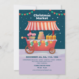 Convite Anúncios do Mercado de Natal