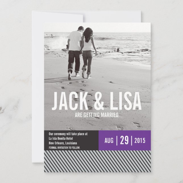 Convite Anúncios Mínimos de Salve a Data | Casamento (Frente)