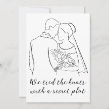 anúncios modernos de elopementos de recém-casados