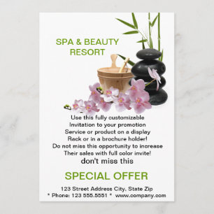 Convite Anúncios personalizados do folheto de resort SPA 