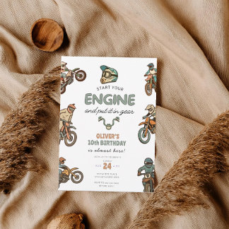 Convite Any age Dirt bike boy birthday