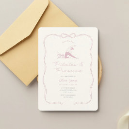 Convite Any age pilates and prosecco birthday