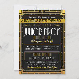  Convite ao Baile de formatura Júnior de 1920